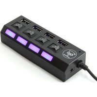 разветвитель USB Konoos UK-26 черный