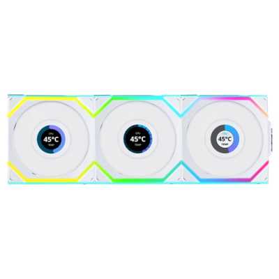 кулер Lian Li Uni Fan SL Wireless 120 LCD ARGB White 3 Pack