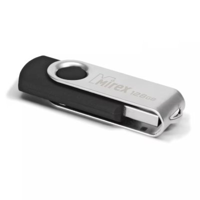 флешка Mirex 128GB 13600-FMURS128 Черный, серый