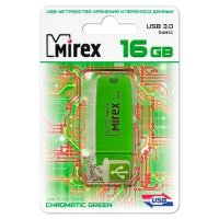 флешка Mirex 16GB 13600-FM3CGN16 Зеленый