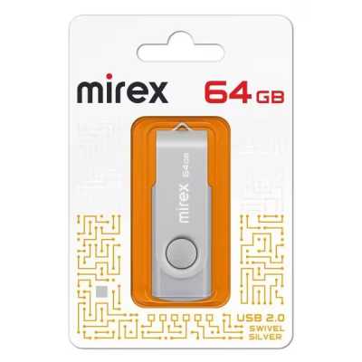 флешка Mirex 64GB 13600-FMUSIS64 Серебристый
