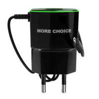 сетевое зарядное устройство More choice NC40m Black-Green Черный