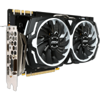 видеокарта MSI GeForce GTX 1080 Armor 8G OC