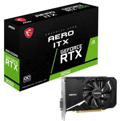 видеокарта MSI nVidia GeForce RTX 3050 Aero ITX 8G OCV1