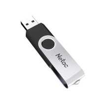 флешка Netac 128GB NT03U505N-128G-20BK Черный, серебристый