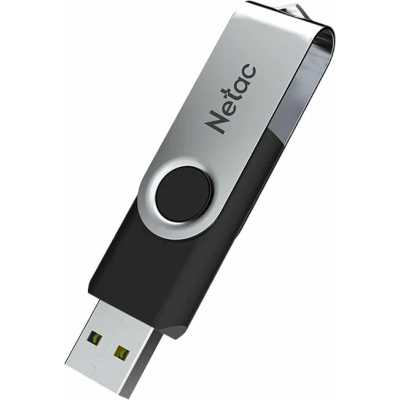 флешка Netac 64GB NT03U505N-064G-32BK Черный, серебристый