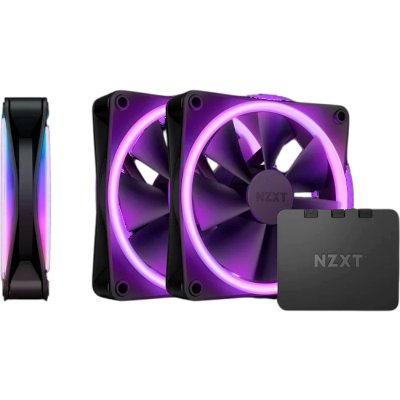 кулер NZXT F120 RGB Duo Triple Pack RF-D12TF-B1 Черный