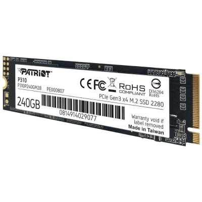 SSD диск Patriot P310 240Gb P310P240GM28 Черный