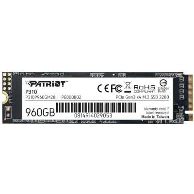 SSD диск Patriot P310 960Gb P310P960GM28 Черный