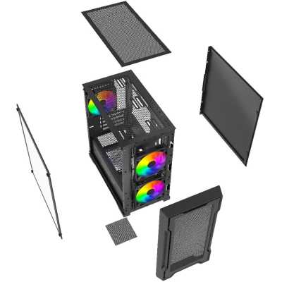 корпус PowerCase Mistral Micro X3B ARGB Black