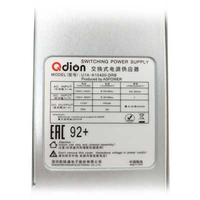 блок питания Qdion 400W U1A-K10400-DRB