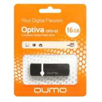 флешка Qumo 16GB QM16GUD-OP2-black Черный
