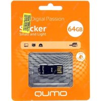 флешка Qumo 64GB Sticker Black QM64GUD-STR-Black