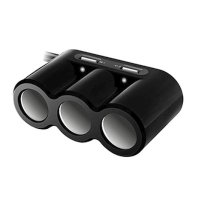 разветвитель автоприкуривателя Ginzzu GA-4620UB Черный