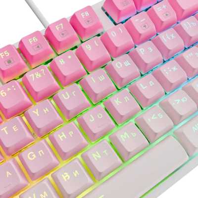клавиатура Redragon Cass Pink Белый-розовый