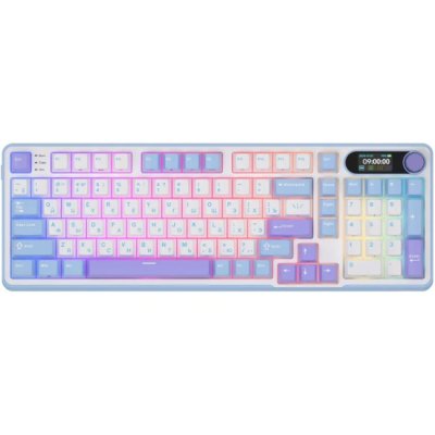 клавиатура Royal Kludge RK-S98 Taro Milk 6977576550625 Белый-голубой