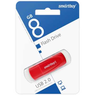 флешка SmartBuy 8GB SB008GB2SCR Красный