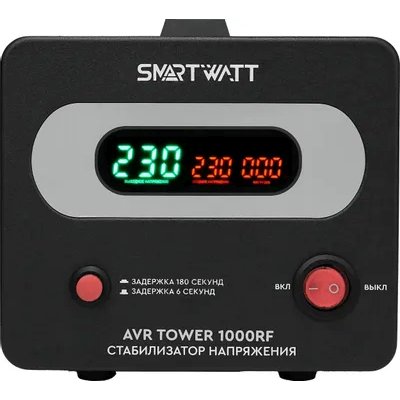 стабилизатор напряжения SMARTWATT AVR Tower 1000RF 4512020370002 Черный