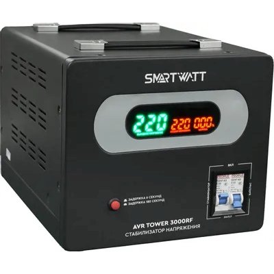 стабилизатор напряжения SMARTWATT AVR Tower 3000RF 4512020370007 Черный