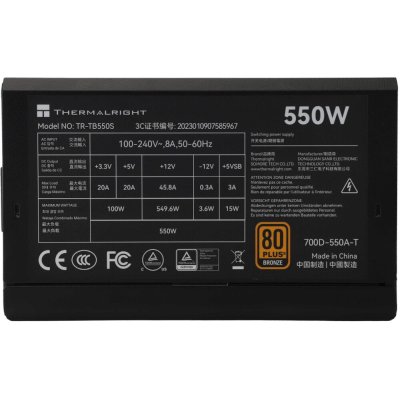 блок питания Thermalright 550W TR-TB550S Черный