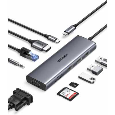 разветвитель USB Ugreen CM498 15601 серый