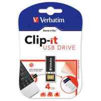 флешка Verbatim 4GB CLIP-IT Black