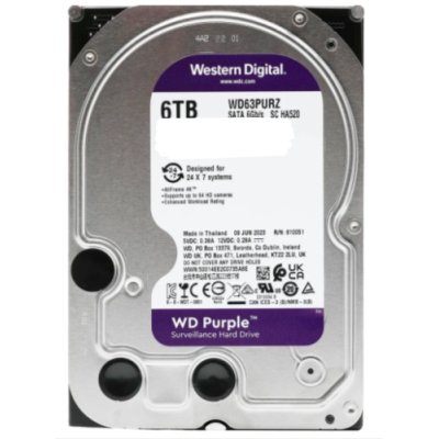 жесткий диск WD Purple 6Tb WD63PURU Серебристый
