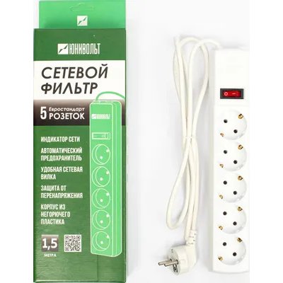 сетевой фильтр Юнивольт 00-00000389 белый