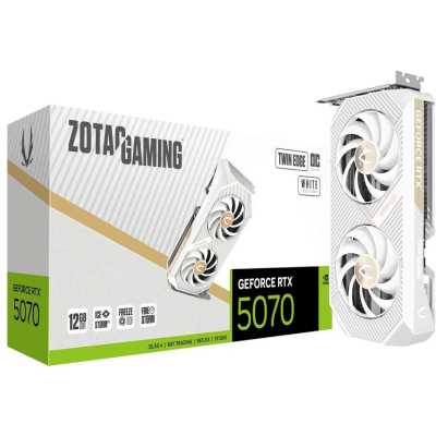 видеокарта Zotac nVidia GeForce RTX 5070 Twin Edge OC White Edition 12Gb ZT-B50700Q-10P Белый